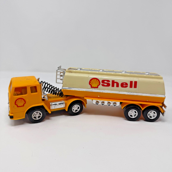 Vintage Plastic Toy Shell Tanker No. 867-8T 9.5" Long Approx Made in Hong Kong - Picture 1 of 11